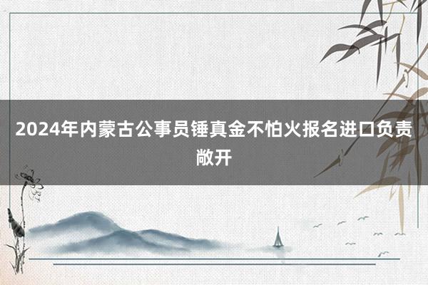 2024年内蒙古公事员锤真金不怕火报名进口负责敞开