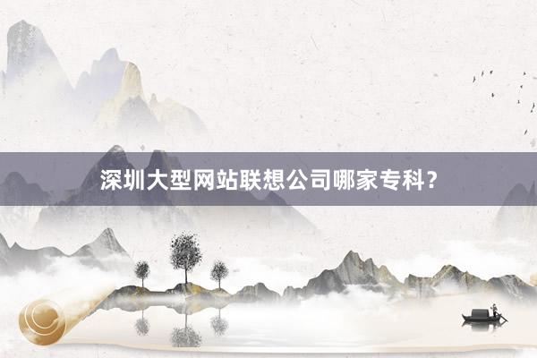 深圳大型网站联想公司哪家专科？